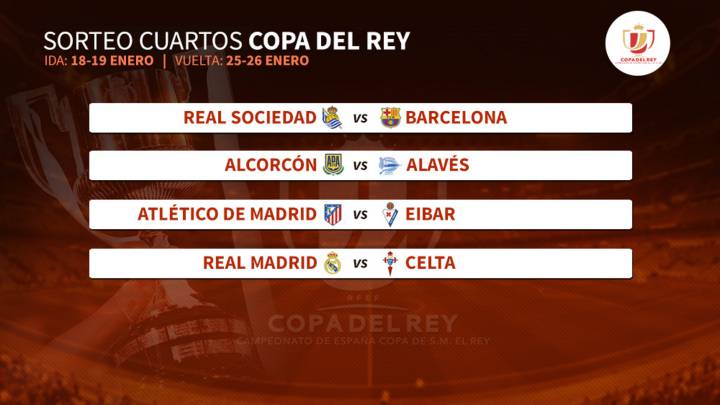 Real Madrid-Celta, Atleti-Eibar, Real-Barça, Alcorcón-Alavés
