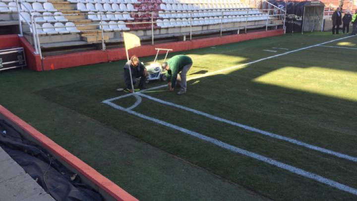 Imágenes del terreno de juego del Rayo.