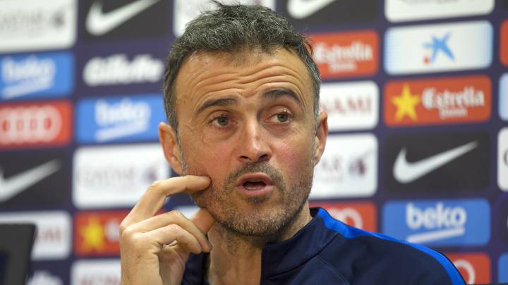Luis Enrique en rueda de prensa.