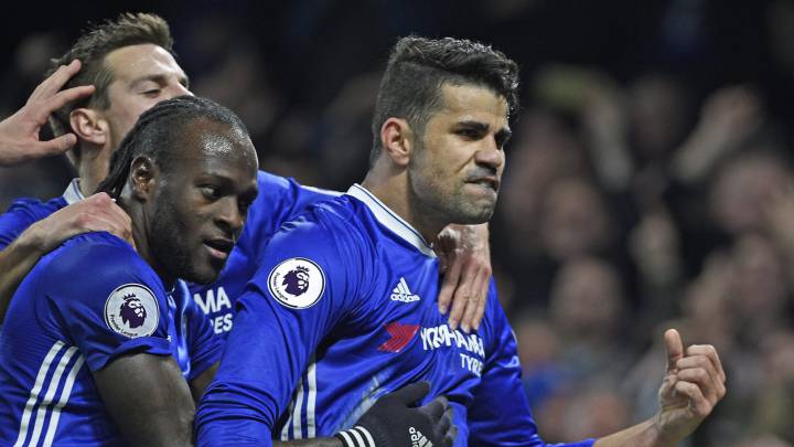 Diego Costa celebra un gol.