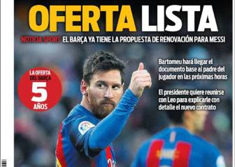 Sport: oferta hasta 2022 para renovar a Leo Messi