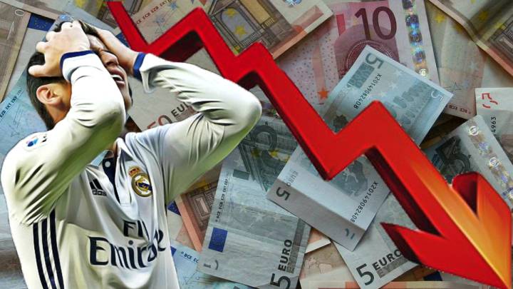 James Rodriguez transfer value drops 37% in 12 months