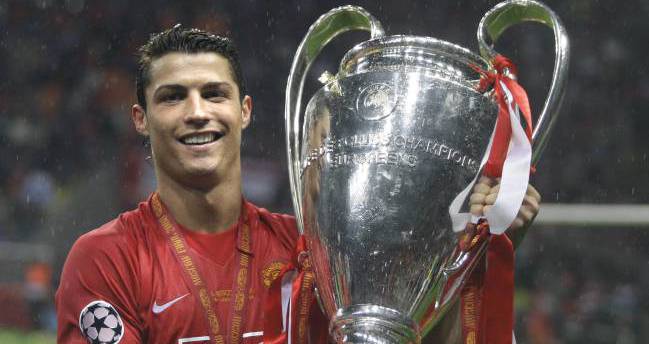 Cristiano Ronaldo, tras ganar la Champions League con el Manchester United ante el Chelsea.