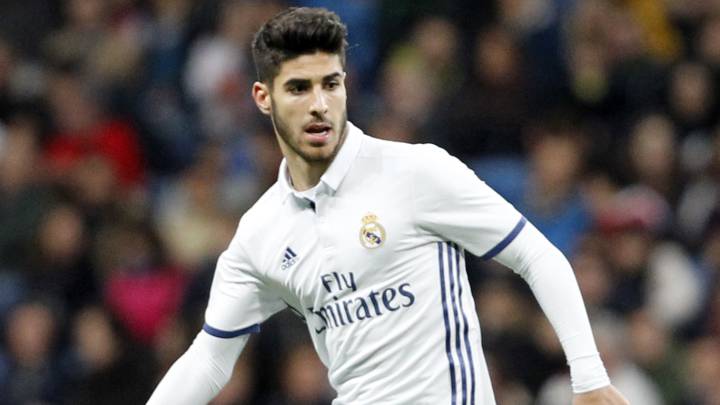 El futbolista del Real Madrid, Marco Asensio, durante un partido.