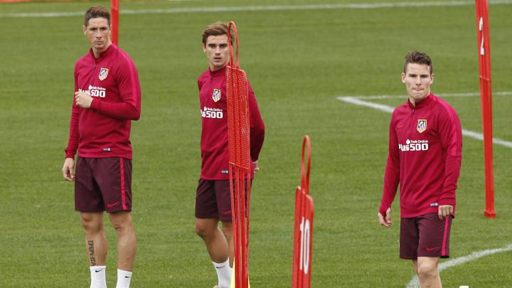 Entrenamiento del Atlético.