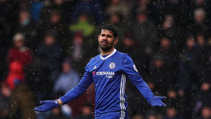 Diego Costa, durante un partido con el Chelsea.