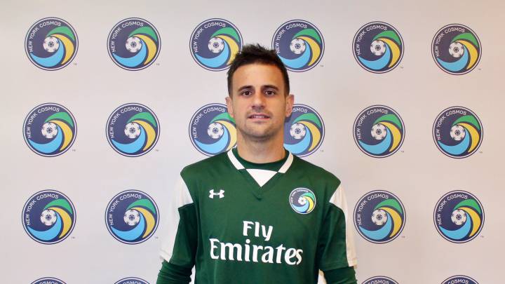 El futbolista español Javi Márquez, nuevo fichaje del NY Cosmos de la NASL estadounidense.