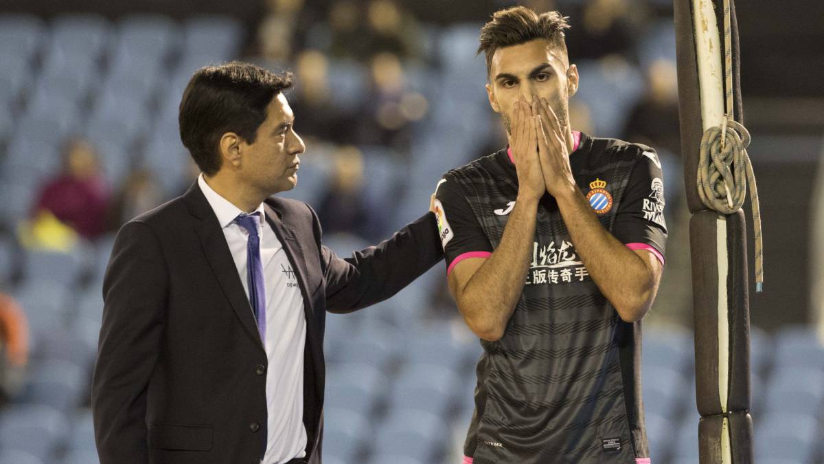 Marc Navarro, jugador del Espanyol, se lesionó ante el Celta.
