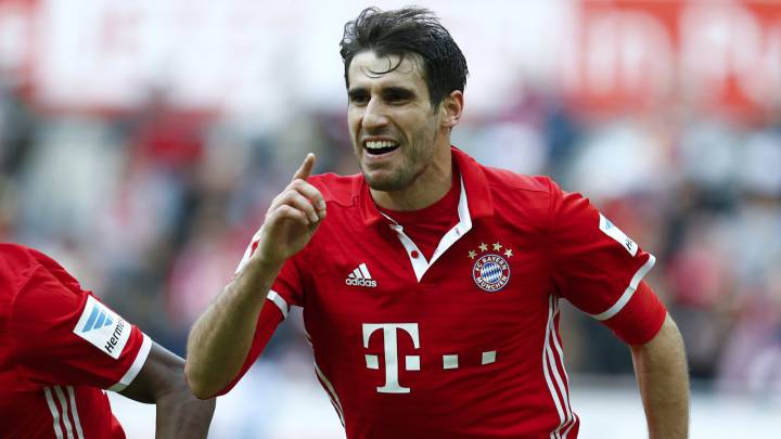 Javi Martínez celebra un gol.