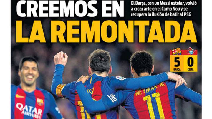 Portada de Sport del día 5 de marzo.