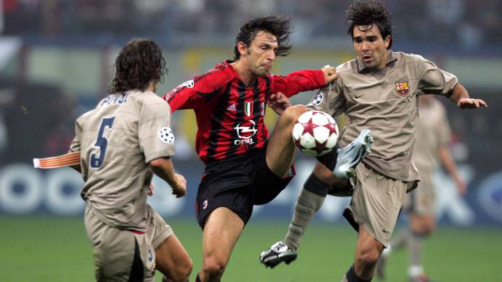 Pirlo contra el Barcelona.