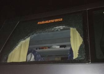 Un autobús de los Fans RMCF fue apedreado en Bilbao
