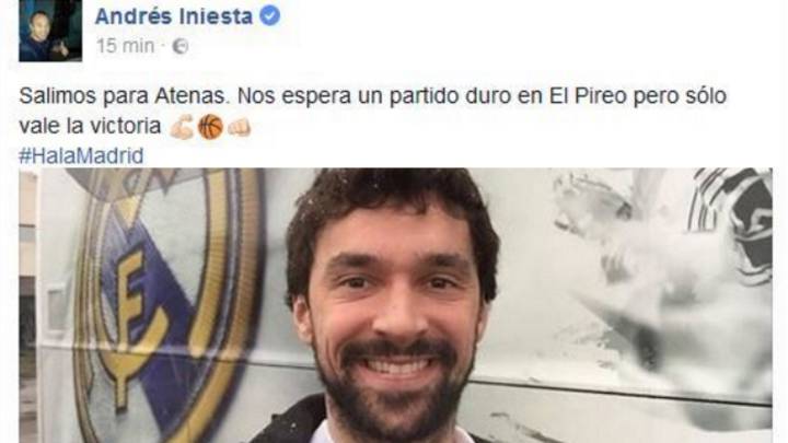 Un error hace 'viajar' a Iniesta con el Madrid de baloncesto