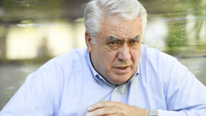 Lorenzo Sanz, expresidente del Real Madrid, durante una entrevista con AS.