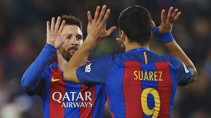 Luis Suárez y Messi.