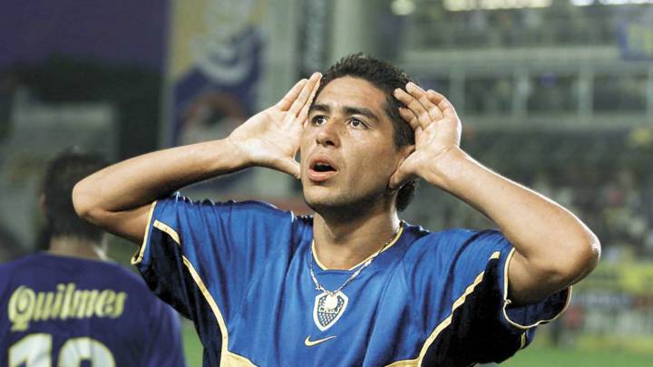 Riquelme, con la camiseta de Boca.