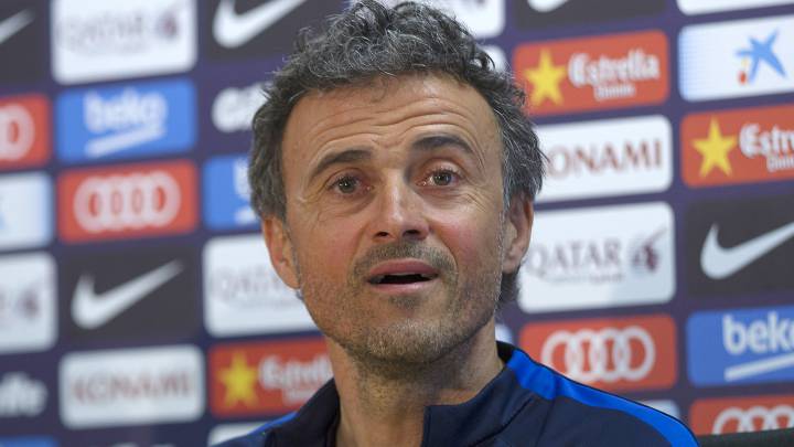 Luis Enrique en rueda de prensa.