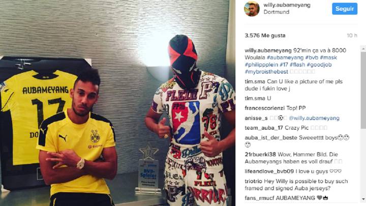 El hermano de Aubameyang subió una foto a Instagram que no gustará al Borussia Dortmund.