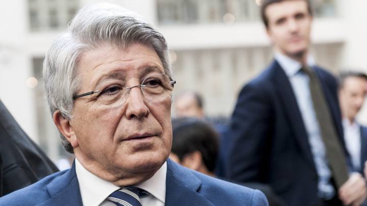 El presidente del Atlético de Madrid, Enrique Cerezo.