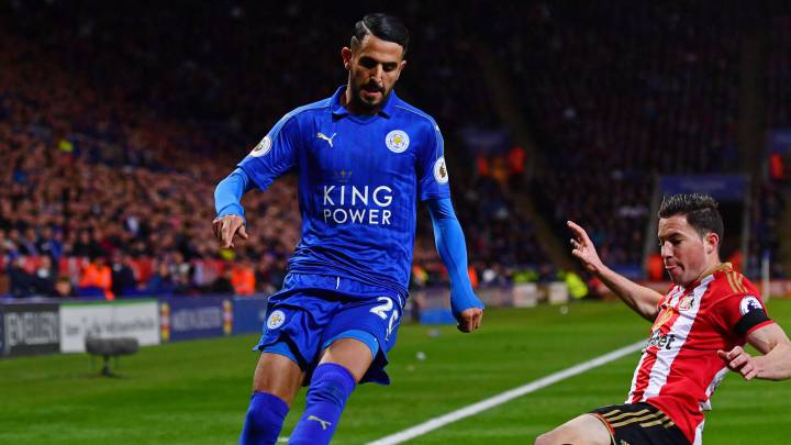 Mahrez con el Leicester.