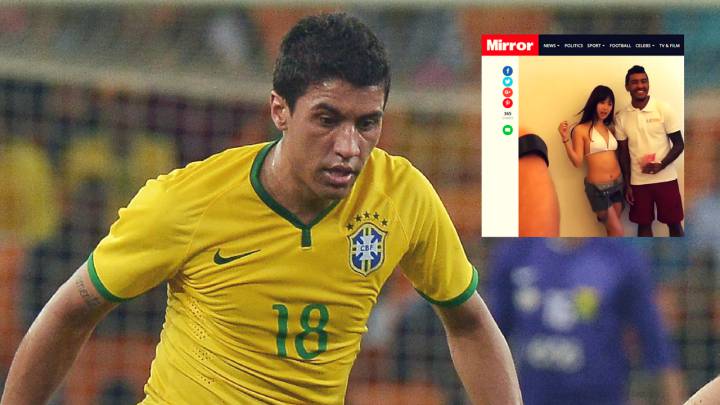 Paulinho, con la selección de Brasil.