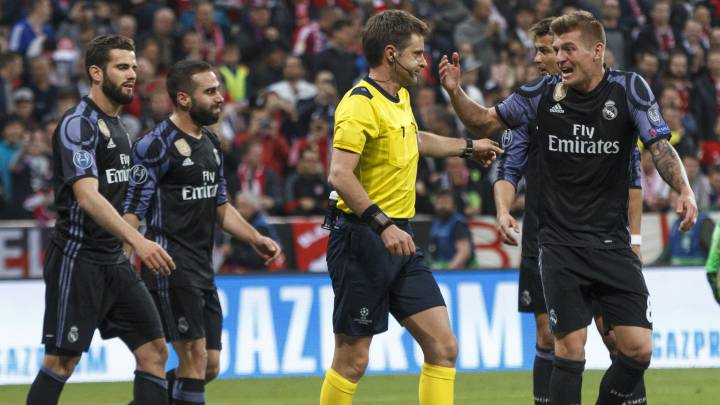 Sergio Ramos, Luka Modric y Toni Kroos están apercibidos