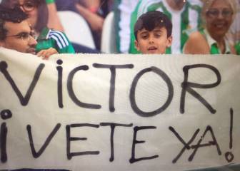 Intento de censura en el Betis a una pancarta contra Víctor