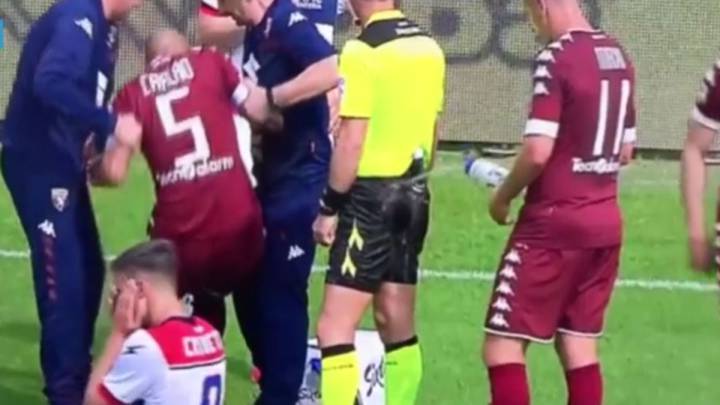 Las cámaras cazan el desprecio de Maxi López al árbitro