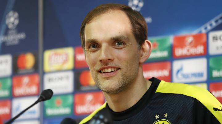 Thomas Tuchel durante la rueda de prensa previa al partido entre el Mónaco y el Borussia Dortmund.