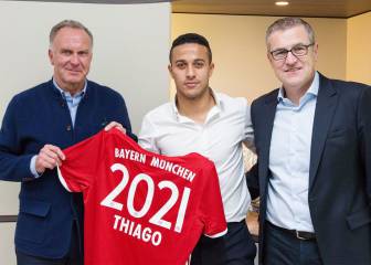 Thiago renews Bayern Munich contract up to 2021