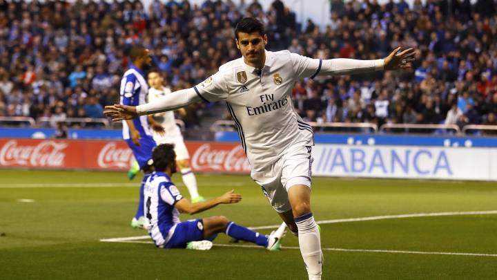Morata encarriló el triunfo del Madrid ante el Depor marcando en el segundo 52.