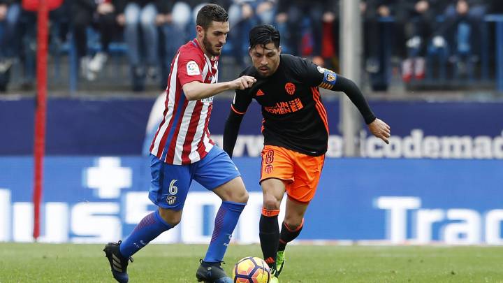 Enzo Pérez en el Vicente Calderón.