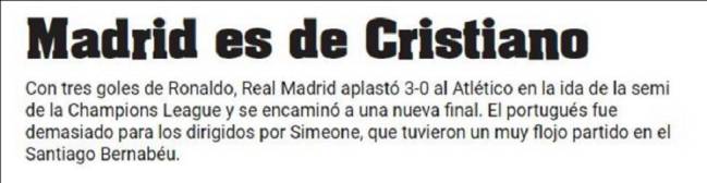 Titulares prensa deportiva Cristiano Ronaldo