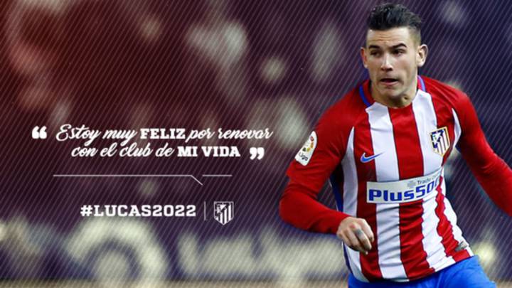 Lucas Hernández amplía su contrato con el Atlético de Madrid hasta 2022.