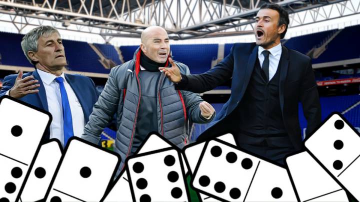 Efecto dominó en los banquillos de LaLiga Santander.