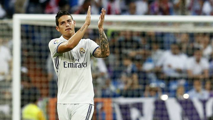 James Rodríguez se marchó así en el Real Madrid - Sevilla.