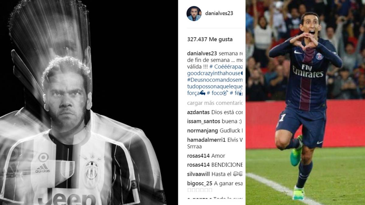 sobre el futuro de Di María en el Instagram de Alves - AS.com