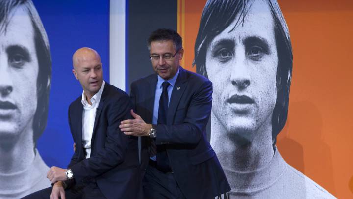 Bartomeu y Jordi Cruyff