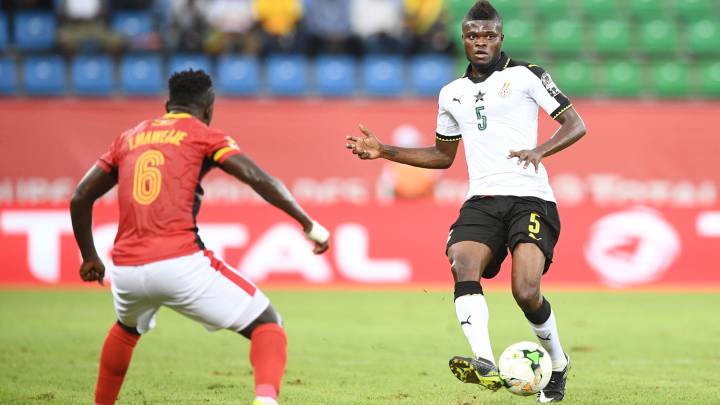 Thomas, en un partido de su selección contra Uganda.