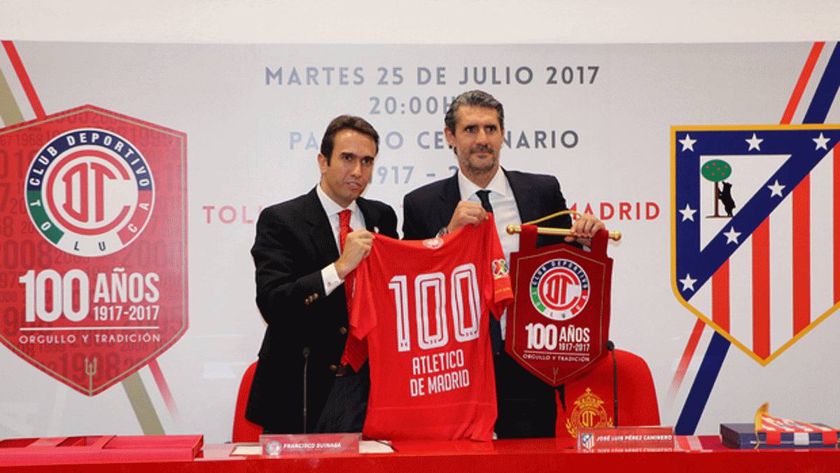 El Atlético, rival del Toluca en el partido de su centenario