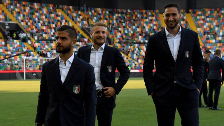 Lorenzo Insigne, Ciro Immobile y Gianluigi Donnarumma.