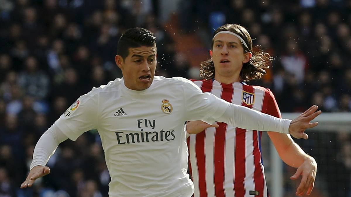 James y Filipe Luis.