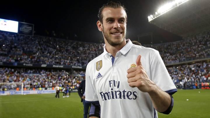 Bale en la celebración de la Champions