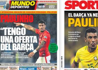 Paulinho es el protagonista de las portadas en Barcelona