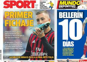 Bellerín y Deulofeu, los hombres del día en la prensa catalana