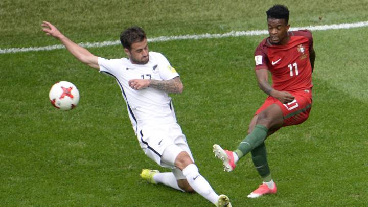 Nelson Semedo durante su partido contra Nueva Zelanda.