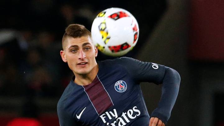El centrocampista italiano del PSG, Marco Verratti.