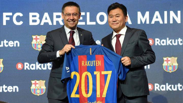 Presentación de Rakuten y el Barcelona.