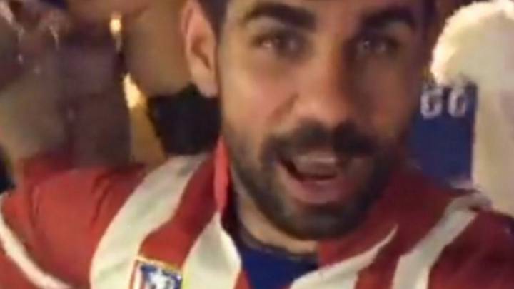 Chelsea's Diego Costa is already dressed for Atlético Madrid