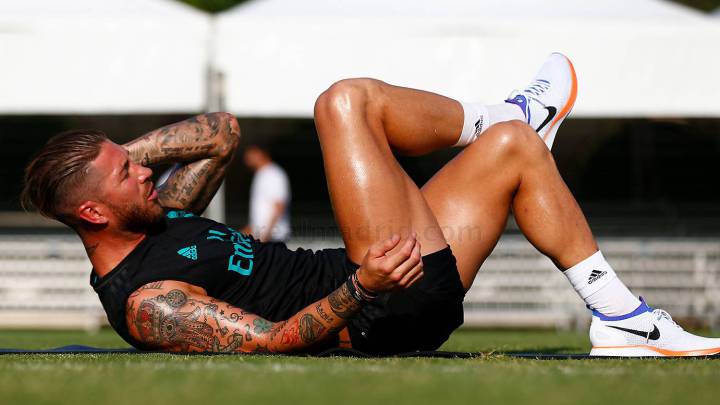 Sergio Ramos se machaca desde el primer momento en el que se unió a la plantilla madridista.